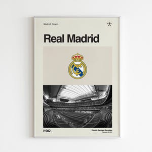 Póster del Santiago Bernabéu, póster del estadio del Real Madrid, alta calidad, arte mural
