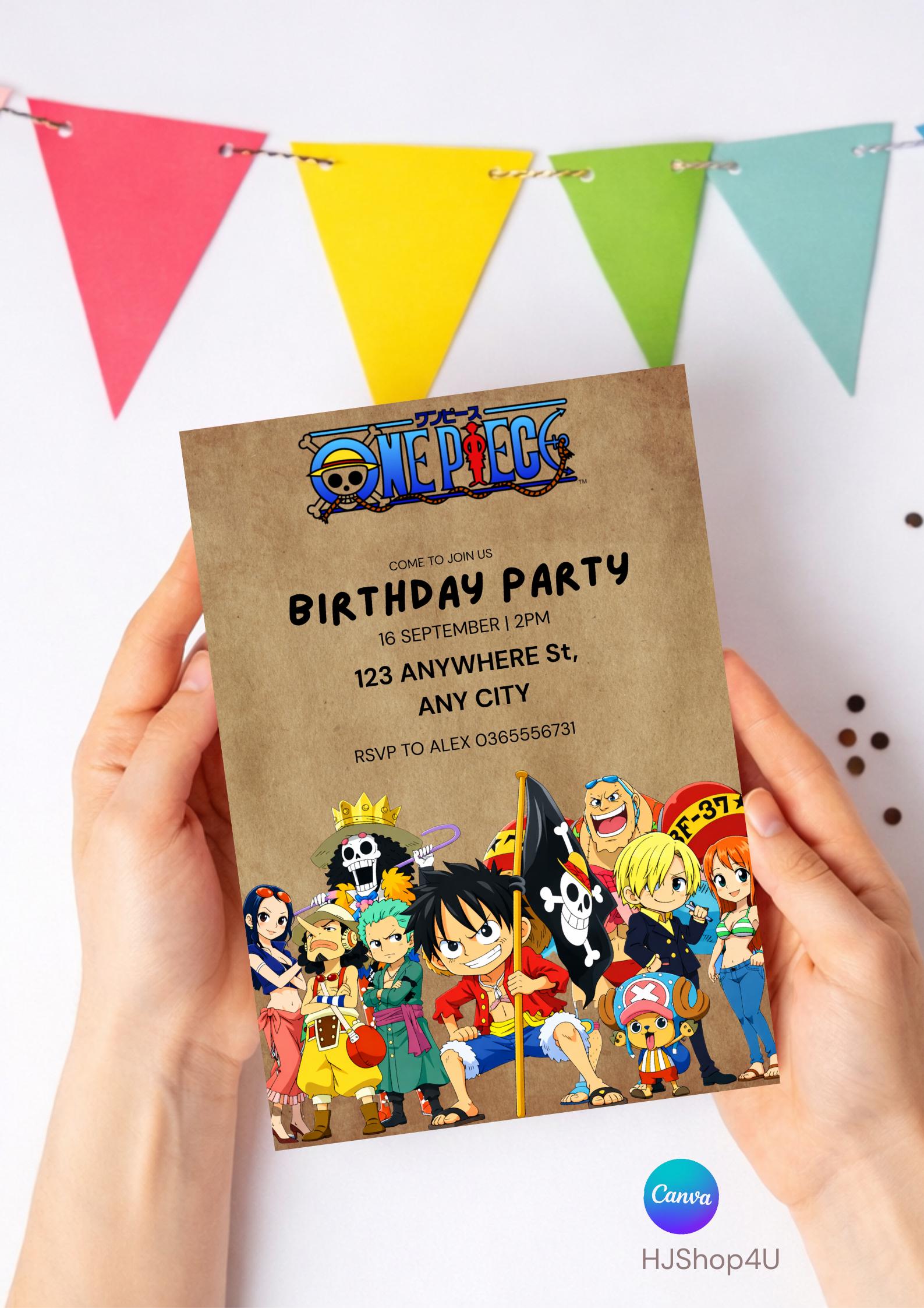 One piece bday greeting card - Etsy 日本