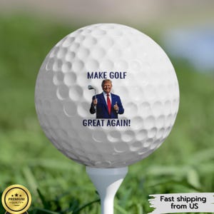 Trump Golf Ball, Funny Golf Gift for Men (6pcs)