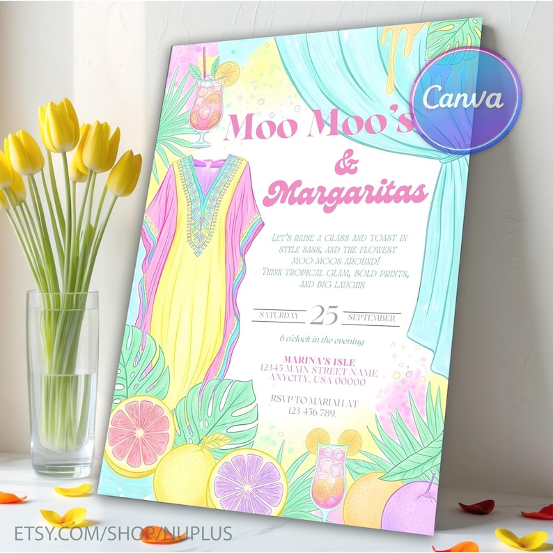 bachelorette invite,
ladies night invite,
brunch invitation,
girls night party,
margarita party,
glam party invite,
moo moos,
pajama party invite,
margarita invite,
tropical invite,
invitation template,
adult sleepover,
adult pajama party,
girls night invite,
margarita bridal,
glam party,
Pink Moo Moos,
girls day fun,
girls night ideas,
30th birthday invite,
mumus and margaritas,
mumus and margs,
moomoos and margs, Pajama Girls Night Mumu & Margaritas Party Invite Tropical Adult Sleepover, Canva