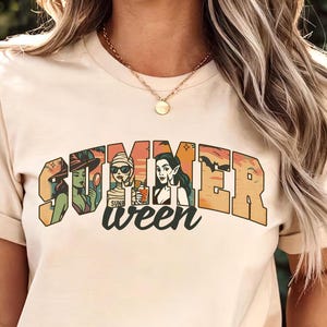 Summerween T-Shirt: Vintage Spooky Summer, Beach Goth Tee