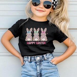 Coquette Leopard Bunny Easter Shirt, Pastel Bows, Girly Spring Outfit