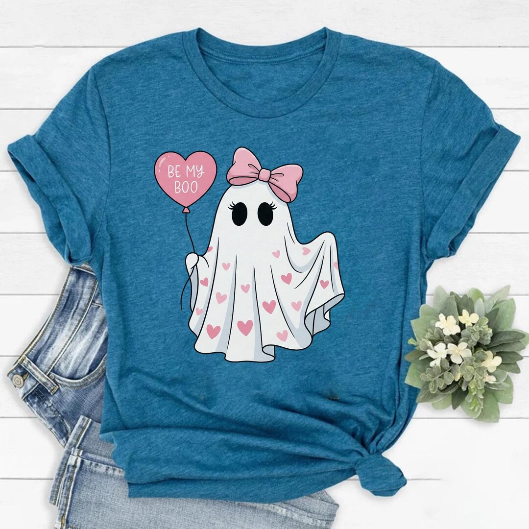 Valentine Ghost Shirt, 'be My Boo' Heart Balloon - Etsy