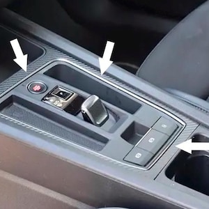 MetalMods - Past op CUPRA Formentor, Leon | CARBON-stijl | Stalen Decor Middenconsole - Accessoires