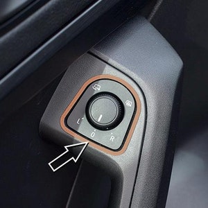 MetalMods - Fit for CUPRA Ateca | COPPER Style | Steel Decor for Mirrors Adjustment Switch - 1 pc Set V VZ Tribe Limited Custom Accessories