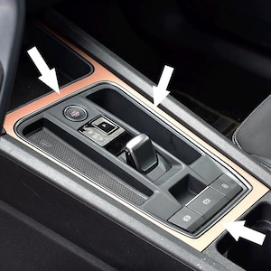 MetalMods - Past op CUPRA Formentor, Leon | KOPER Stijl | Stalen Decor Middenconsole - Accessoires