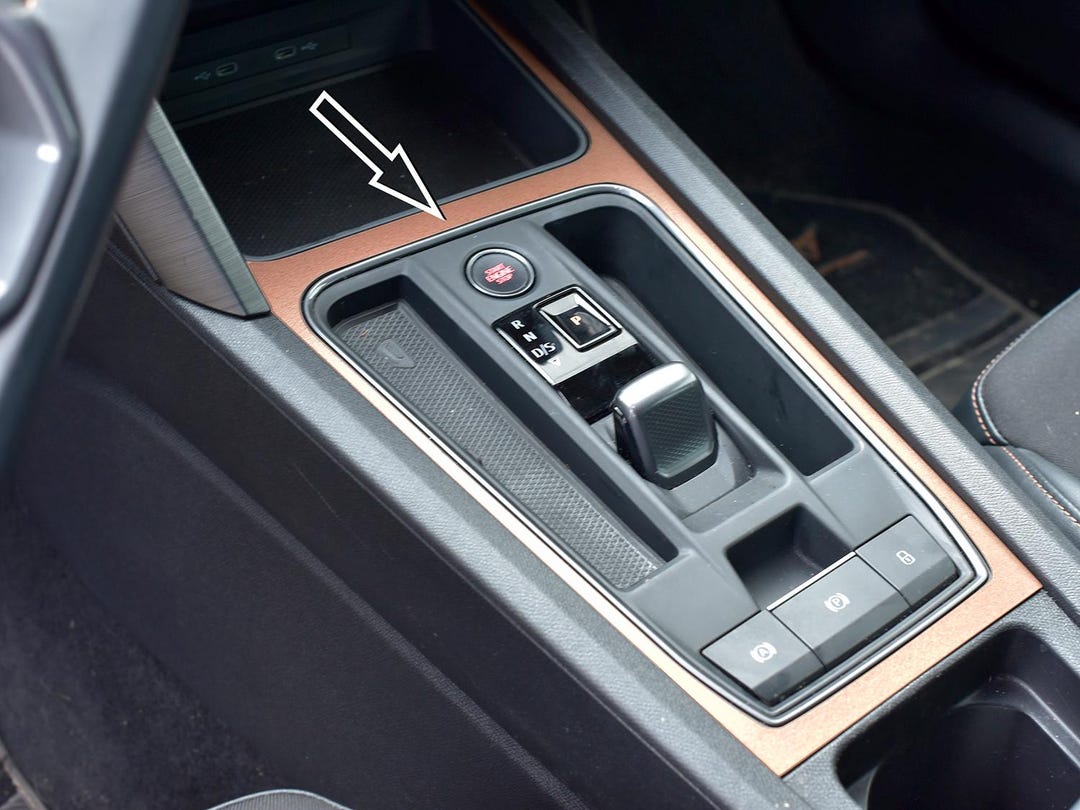 Console Centrale Pour Seat Leon 4 (MK4) Et Cupra Formentor 2020-2025 - Compatible Et Stylée, Couleur Orange Et Laiton