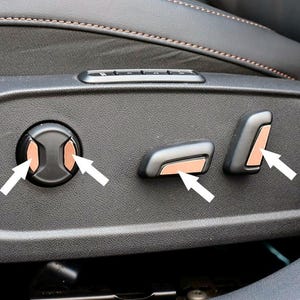 MetalMods - Past op CUPRA Formentor, Leon | Koperen stijl | Stalen Decoraties voor Elektrische Stoelverstelling - VZ Accessoires