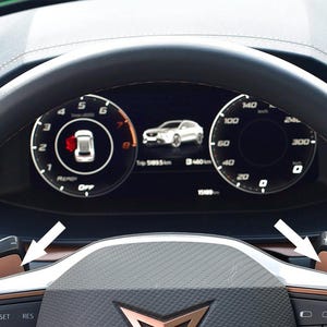 MetalMods - Past op CUPRA Formentor, Leon | Koperen stijl | Stalen Decor voor Schakelpaddles - VZ Accessoires