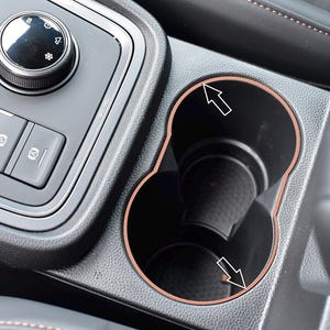 MetalMods - Fit for CUPRA Ateca | COPPER Style | Steel Decor for Cup Holder Area - 1 pc Set V VZ Tribe Limited Edition Custom Accessories