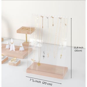 Necklace Holder and Bracelet Stand , Jewelry Stand Wood and Jewelry Organizer for Stores