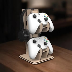 Headphones and Controller Stand, Gaming Décor, Headset Stand, Headphones and Gaming Controller Holder, Christmas Gift for Gamers