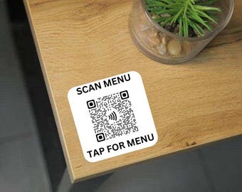 Benutzerdefiniertes QR-Code-Schild: UV-bedruckter Kunststoff für Restaurant, Bar, Hotel