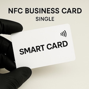 Cartão de Visita Digital NFC e QR Personalizado – Preto Fosco ou Branco Brilhante para Influenciadores - Freelancers