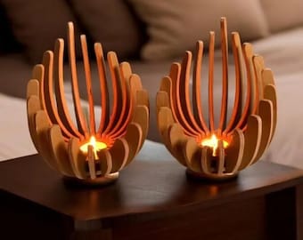 Eiche Kerzenhalter, Kerzenhalter aus Holz, Teelichthalter aus Holz, Geschenke für Sie, Muttertagsgeschenk, Teelichthalter aus Holz