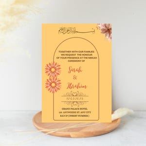 Nikkah Walima Card  Invitation  I Wedding Invitations Template Muslim I Muslim Wedding Invitation Templates
