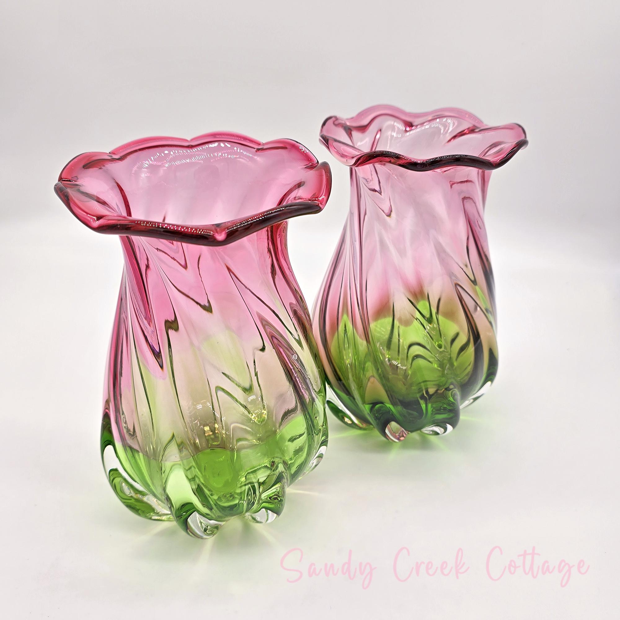 Pink Murano Vase - Etsy