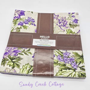 Robert Kaufman – Darlene Zimmerman Country Manor Violet Layer Cake | Ten-Square Precut Fabric 10” Squares