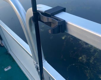 fishing rod holders for pontoon rails Brocraft Crappie Holder Boat/ Pontoon Boat Rod Holder System/ Square Rail Mount Rod Holder System : Sports & Outdoors this system holds up to 3 Rod Holders at one time Millennium R-500 Pontoon Rail Rod