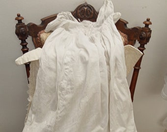 Antique victorian, very long, christening gown, for display only, TLC