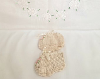 Paire De Chaussons Décoratives Pour Bébé Garçon, Chaussures Bleues En Porcelaine Pour Une Deco De Bapteme