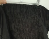 FABULOUS plus size corset, black embroidered bustier, beads sequins, boned elasticated