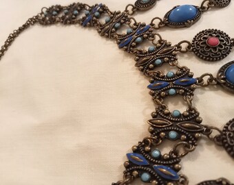 Vintage necklace, MAGNIFICENT statement piece, fabulous jewellery, bib necklaces