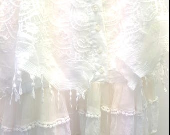 女の子用ビクトリア朝風ドレス、9/10歳用ドレス、女の子用劇場衣装、ロングレースドレス