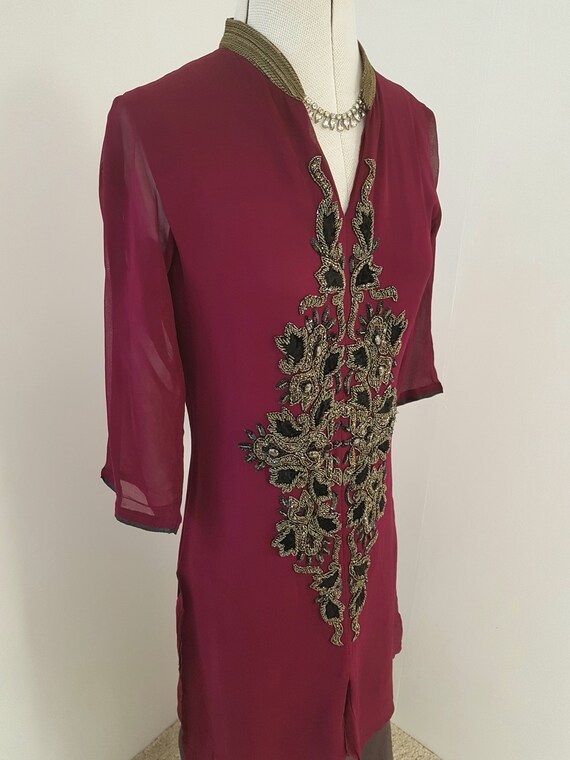 resort wear, holiday vacation top, EXQUISITE bead… - image 2
