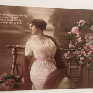 Cartes postales édouardiennes anciennes, cartes de collection, photographies victoriennes, robes édouardiennes