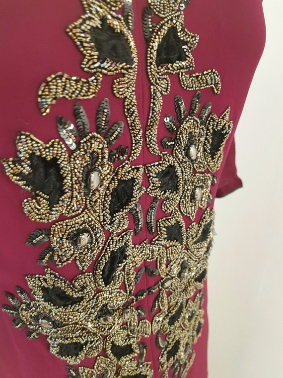 resort wear, holiday vacation top, EXQUISITE bead… - image 3