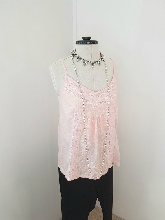 pink camisole, 90s does edwardian victorian, INCR… - image 3