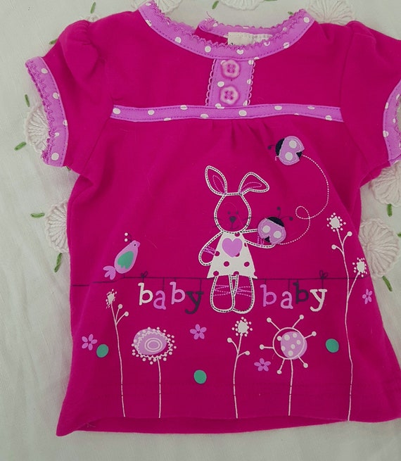 The CUTEST baby dress, also for doll or bear, rab… - image 1