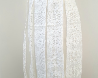 French lace panels skirt, one of a kind, exceptional lace panels, wedding bridal