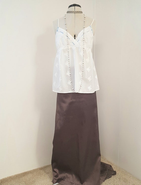 white edwardian look camisole, floral embroidery,