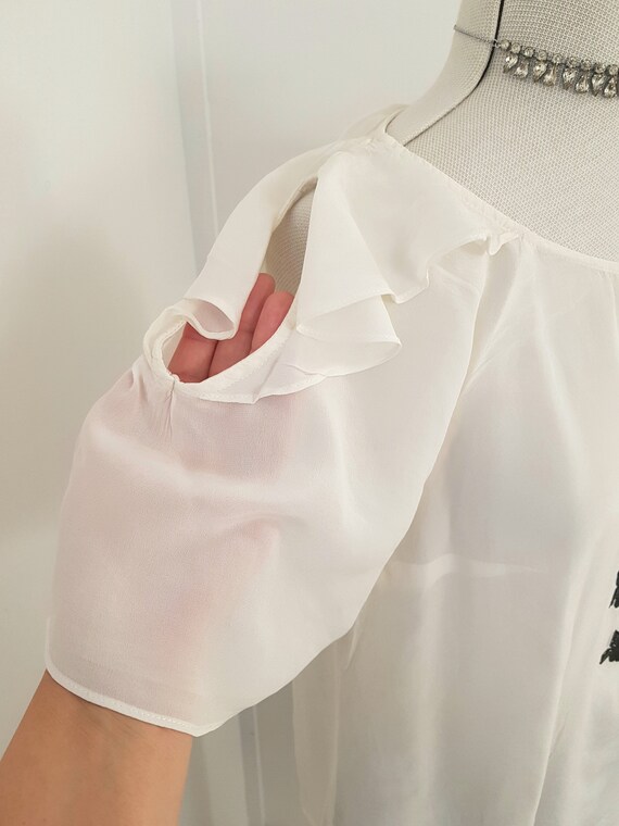 FABULOUS vintage silk blouse, edwardian look, emb… - image 5