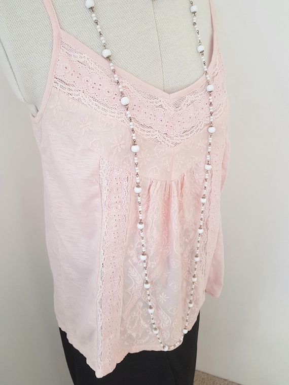 pink camisole, 90s does edwardian victorian, INCR… - image 2