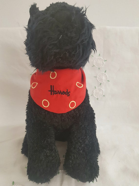 Harrods Toy Dog Christmas Gifts Black Scottie Dogs Red Bandana Cuddly Pup Etsy