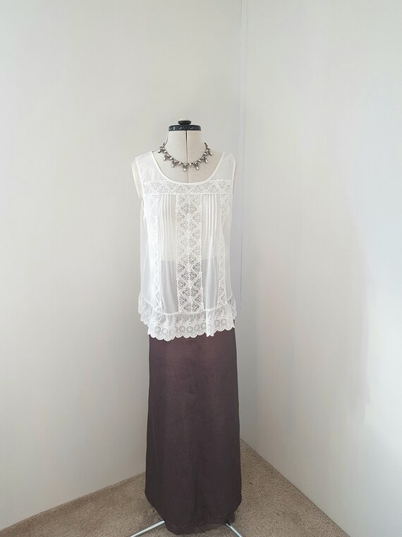 STUNNING lace camisole, 90s does edwardian, cool e