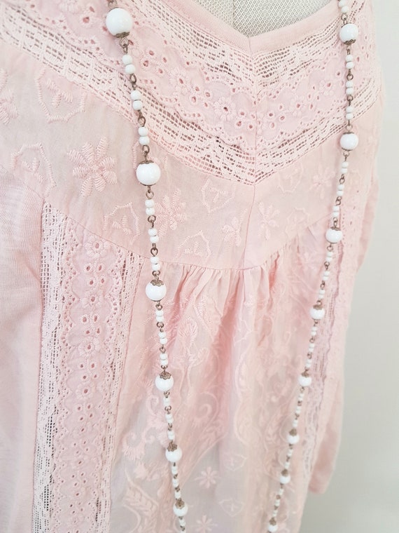 pink camisole, 90s does edwardian victorian, INCR… - image 1
