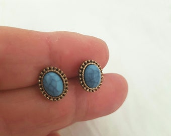 minimal earrings, Victorian style, small oval studs, minimalist jewellery