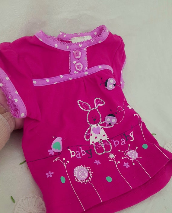 The CUTEST baby dress, also for doll or bear, rab… - image 5