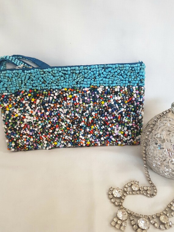 mermaid purse, gifts for women, all beaded, prett… - image 2