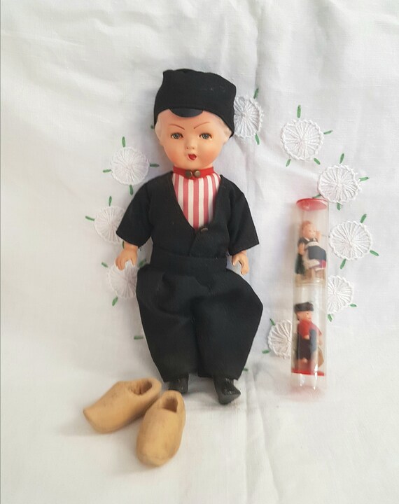 Buy Three Old Dutch Dolls Tiny Vintage Plastic Dolls All Online in