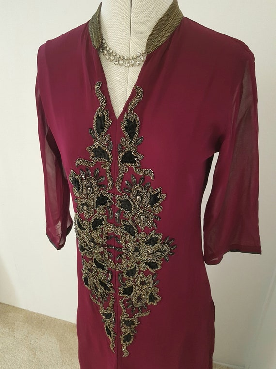 resort wear, holiday vacation top, EXQUISITE bead… - image 8