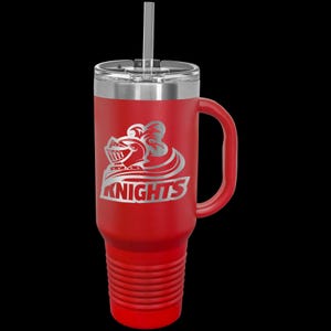40 oz. Travel Mug with Handle, Straw Included