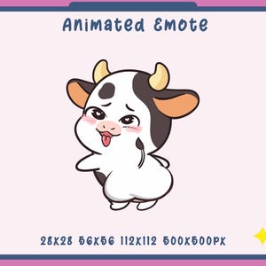 Animated Cow Twerk Emote for Twitch, YouTube, Discord (Digital Download)