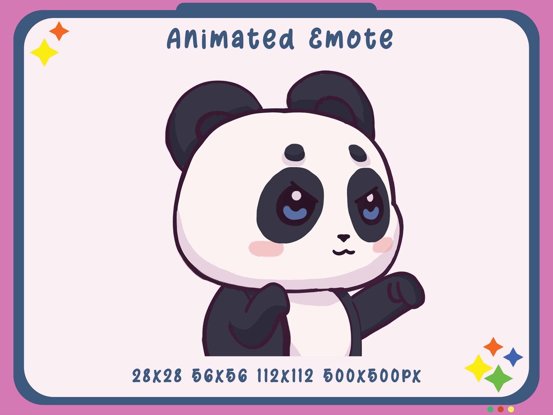 Panda Punching Animated Twitch Youtube Kick Discord Emote, Cute ...