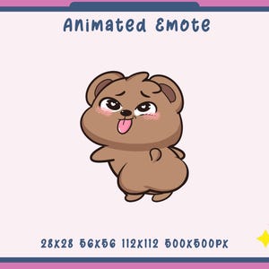 Ahegao Bear Twerk Animated Emote: Twitch, YouTube, Discord (Digital Download)