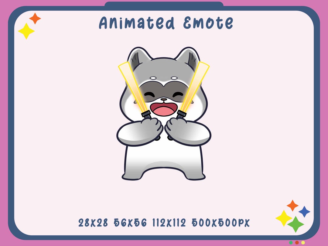 Raccoon Lightstick Dance Twitch Youtube Kick Discord Emote, Light Stick ...